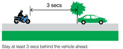 Maintain space to the front