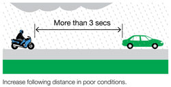 Maintain space to the front