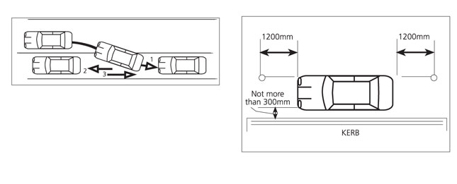 What is the proper distance between cones for parallel parking?