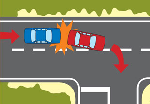 Rear end collision diagram