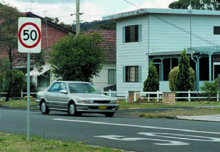 Speed limit signs show the maximum speed permitted on a particular road