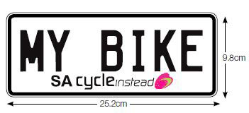 Bicycle rack number plate