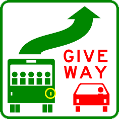 Give Way to Buses sign