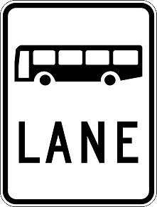 Bus lane sign